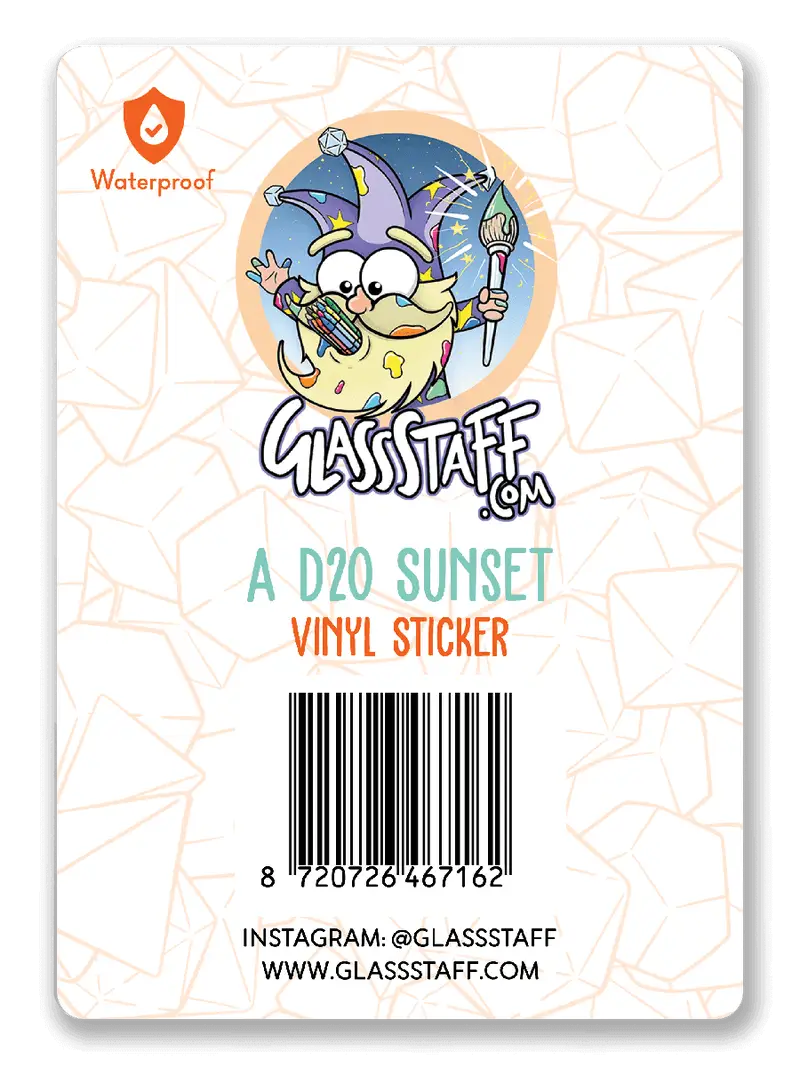 Sticker: A D20 Sunset - Glassstaff - Accessories