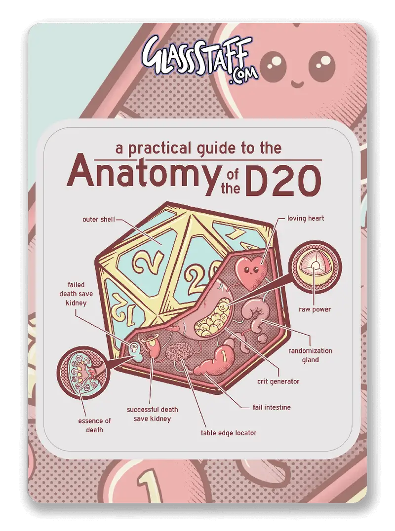 Sticker: Anatomy of the D20 - Glassstaff - Accessories