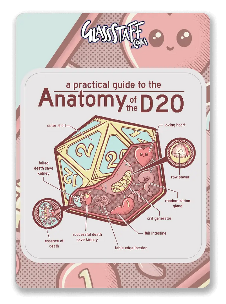 Sticker: Anatomy of the D20 - Glassstaff - Accessories