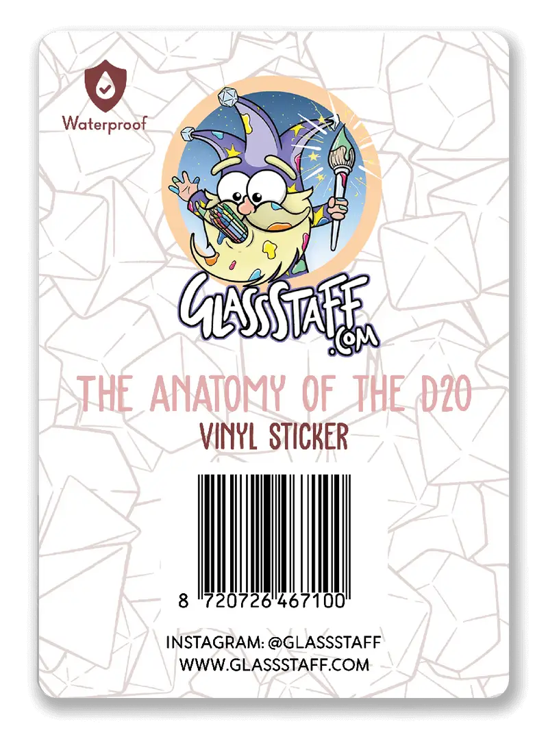 Sticker: Anatomy of the D20 - Glassstaff - Accessories