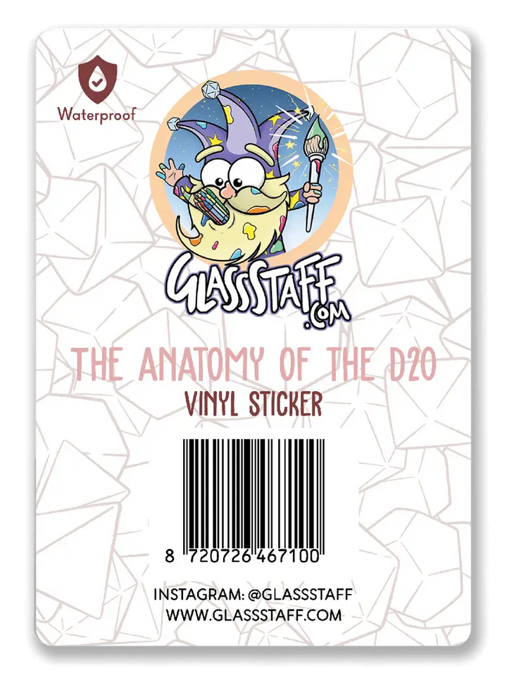 Sticker: Anatomy of the D20 - Glassstaff - Accessories