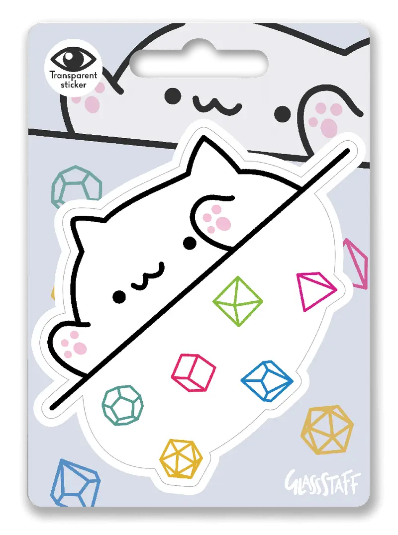 Sticker: Bongo Dice Cat - Glassstaff - Accessories