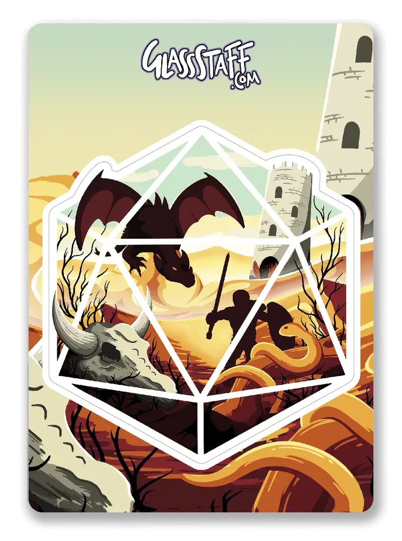Sticker: Dragon D20 - Glassstaff - Accessories