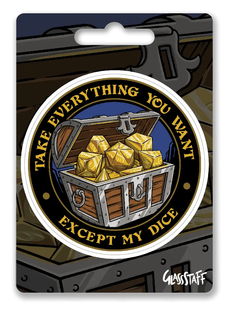 Sticker: Except My Dice - Glassstaff - Accessories