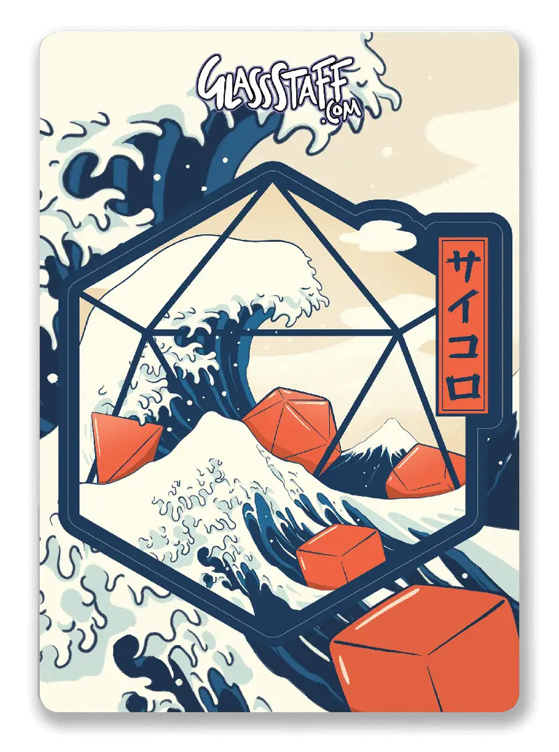 Sticker: Great Wave of Dice - Glassstaff - Accessories
