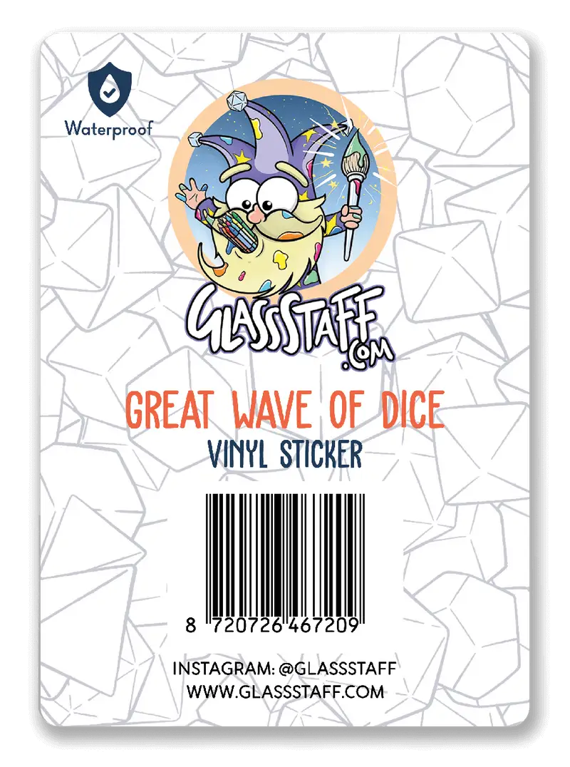 Sticker: Great Wave of Dice - Glassstaff - Accessories