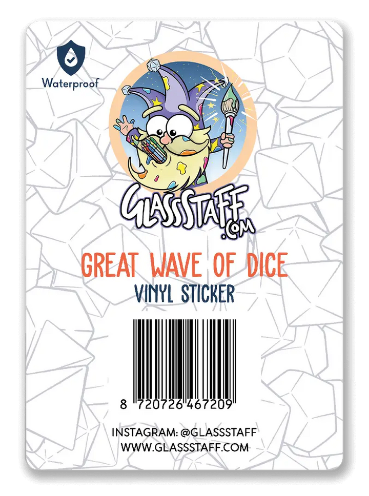Sticker: Great Wave of Dice - Glassstaff - Accessories