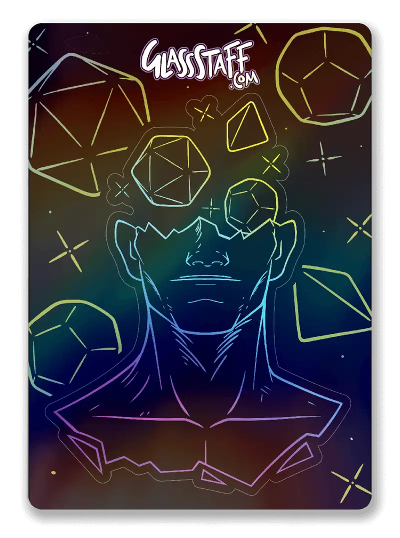 Sticker: Holographic - Head in the Game - Glassstaff - Accessories