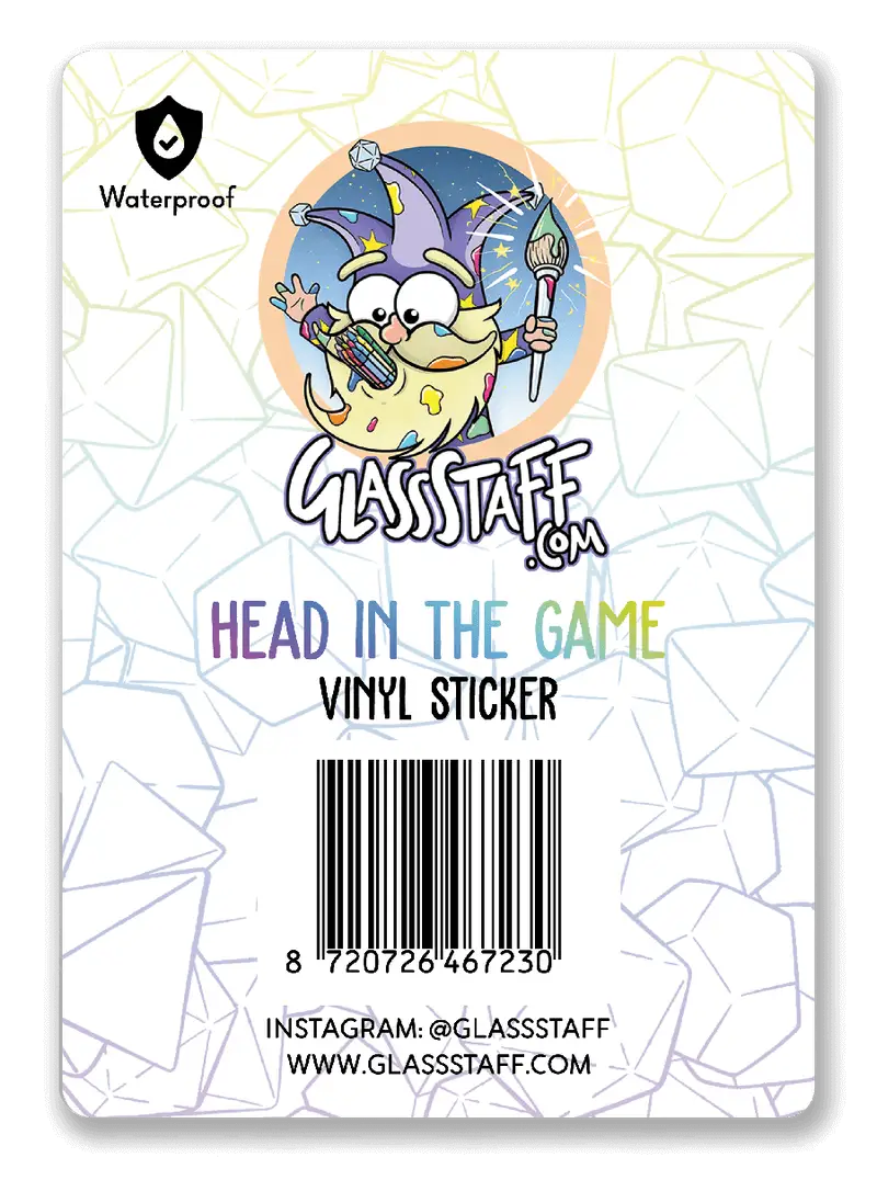 Sticker: Holographic - Head in the Game - Glassstaff - Accessories