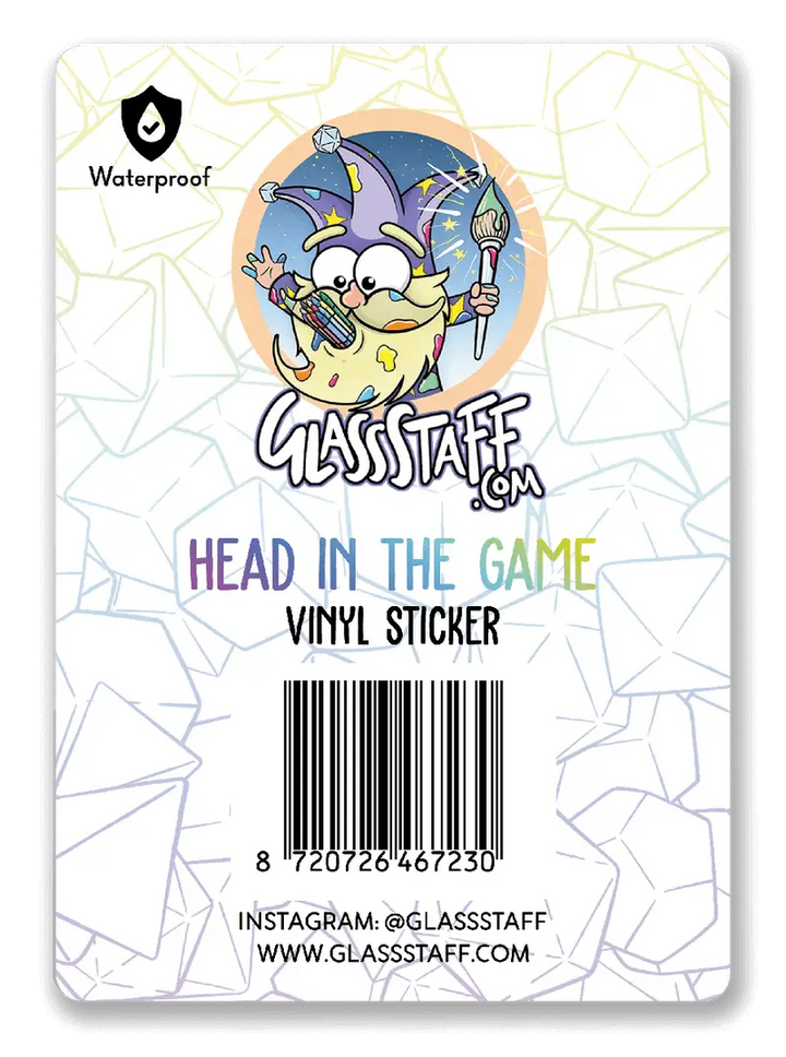 Sticker: Holographic - Head in the Game - Glassstaff - Accessories