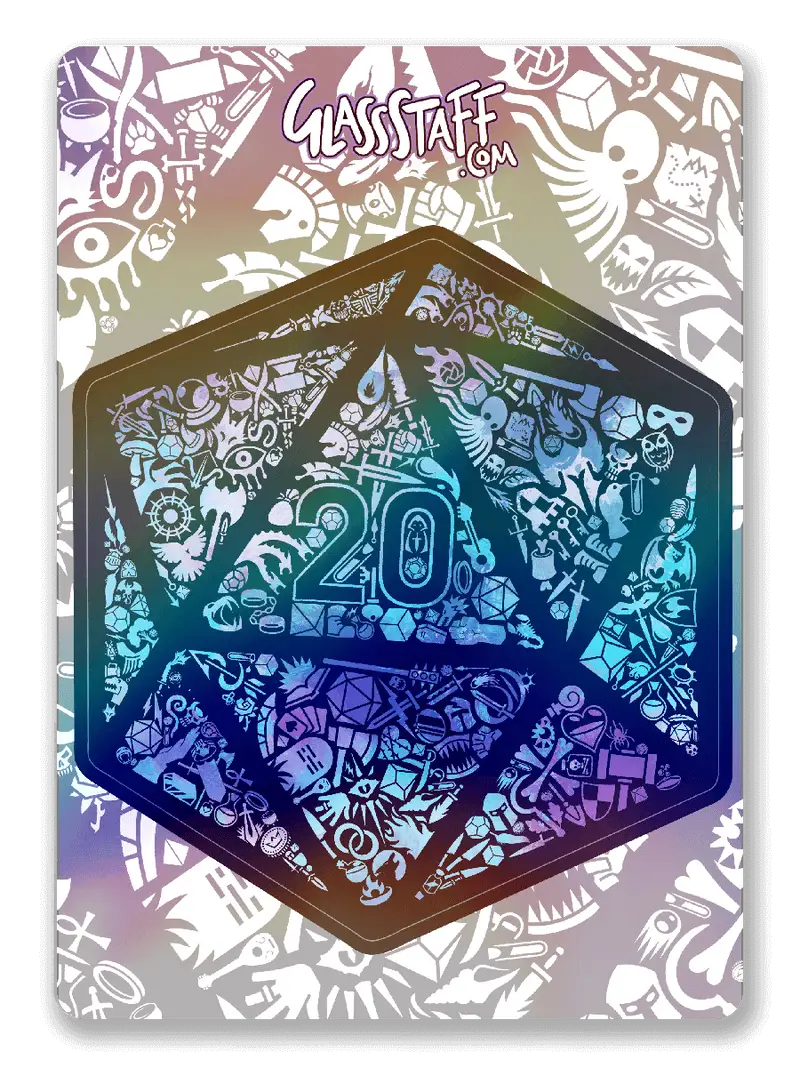 Sticker: Holographic - Mosaic D20 - Glassstaff - Accessories