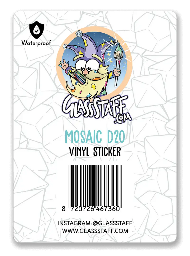 Sticker: Holographic - Mosaic D20 - Glassstaff - Accessories