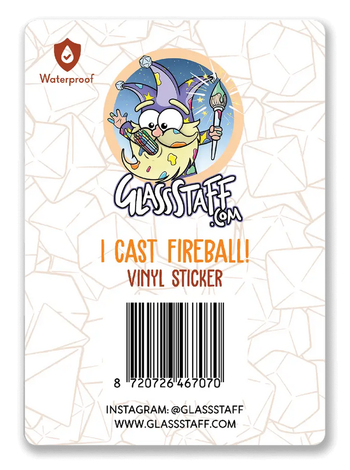 Sticker: I Cast Fireball - Glassstaff - Accessories