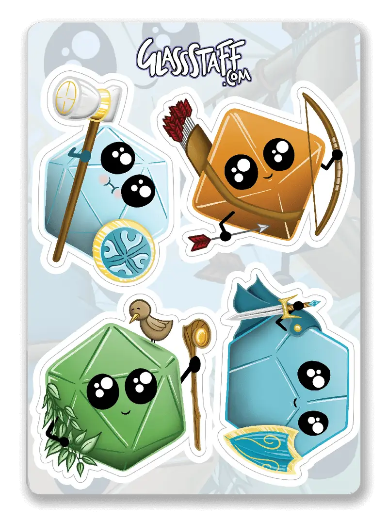 Sticker: Kawaii Dice - Pack 1 - Glassstaff - Accessories