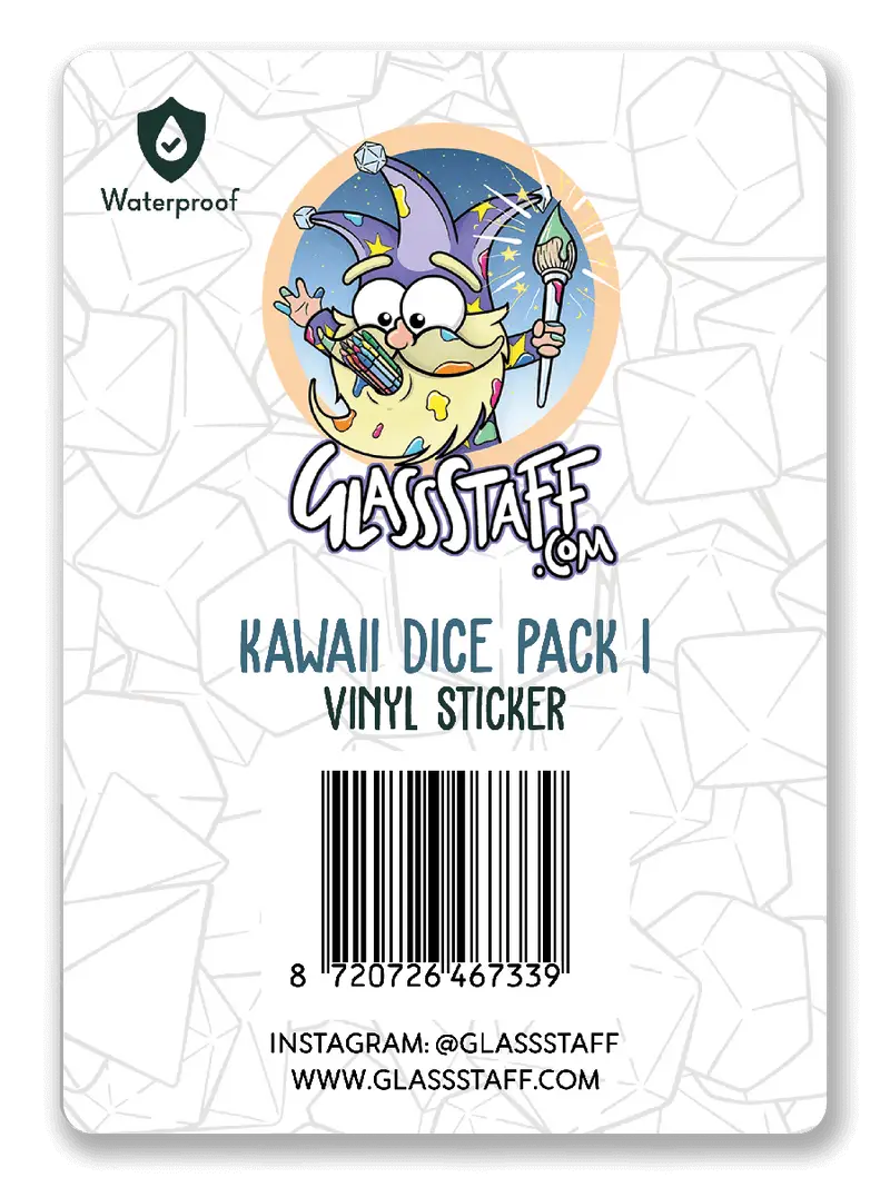 Sticker: Kawaii Dice - Pack 1 - Glassstaff - Accessories