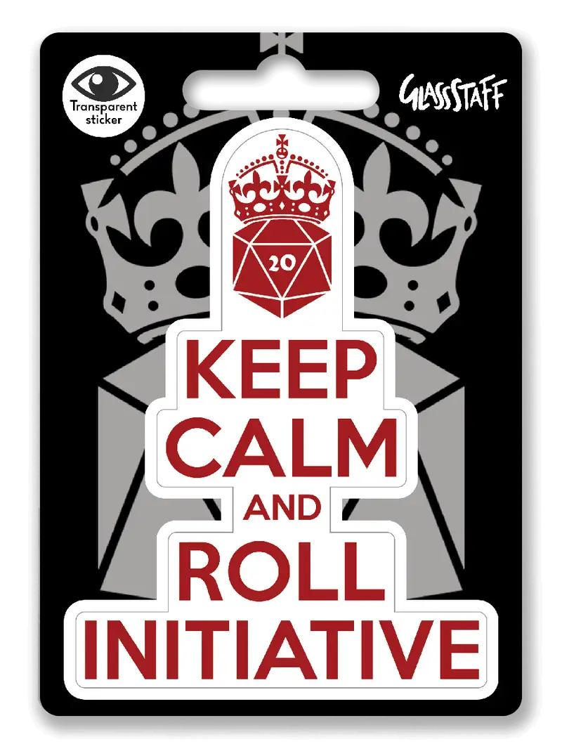Sticker: Keep calm & Roll Initiative - Glassstaff - Accessories