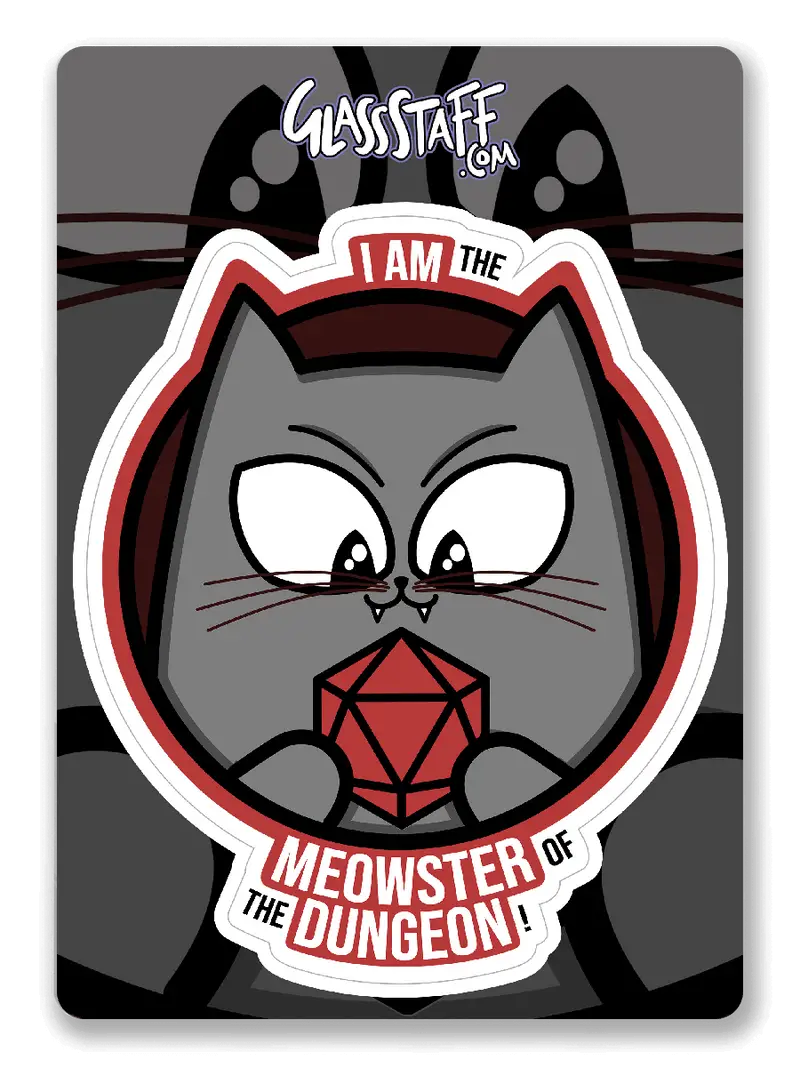 Sticker: Meowster of the Dungeon - Glassstaff - Accessories