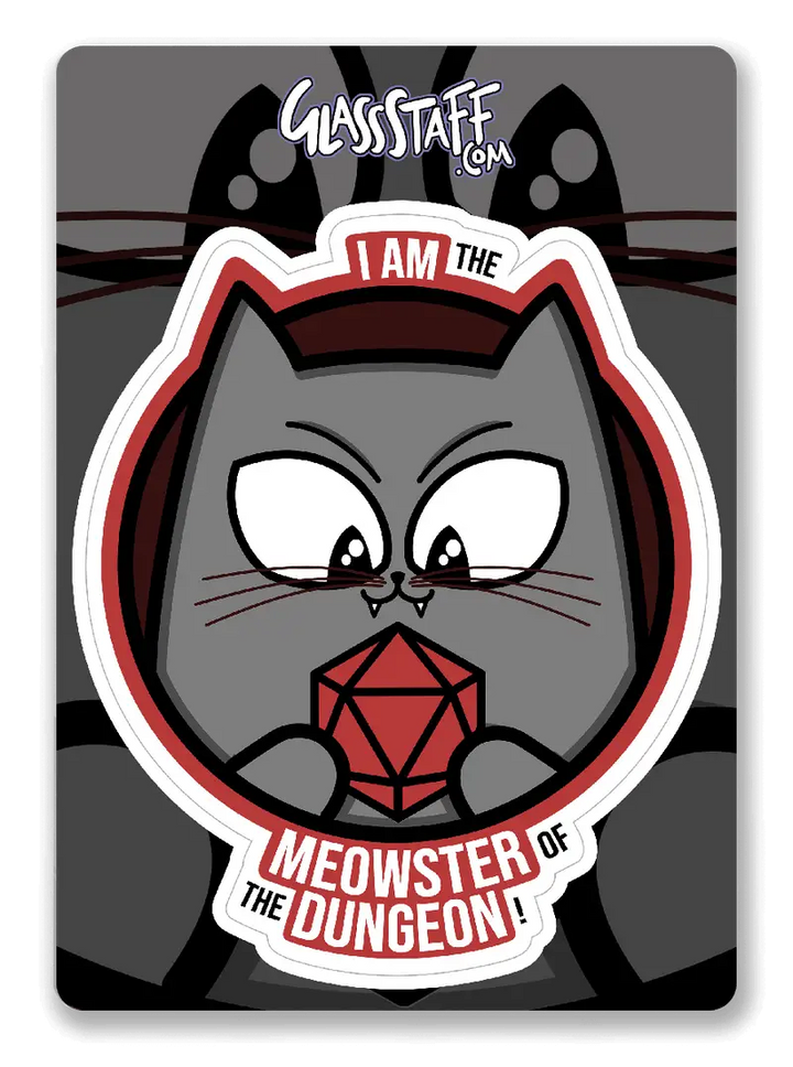 Sticker: Meowster of the Dungeon - Glassstaff - Accessories