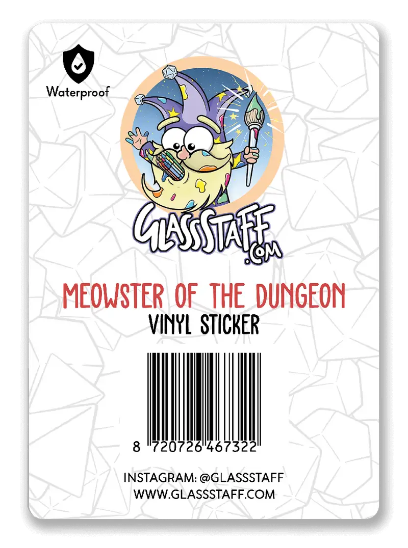Sticker: Meowster of the Dungeon - Glassstaff - Accessories