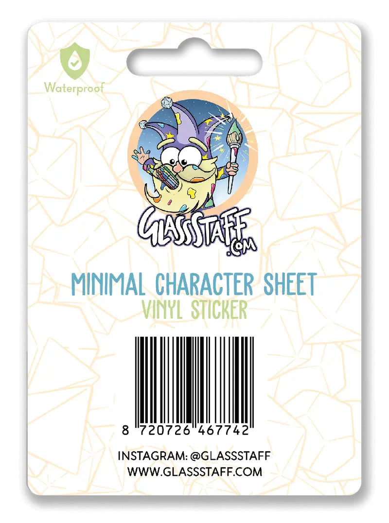 Sticker: Minimal - Character Sheet - Glassstaff - Accessories