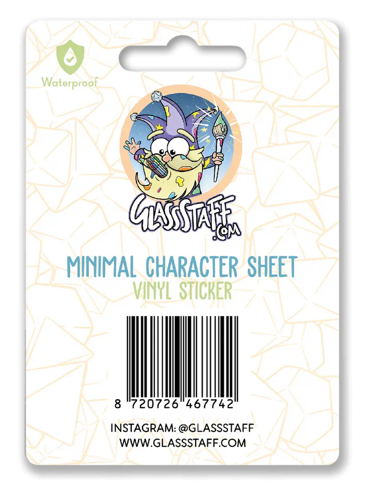 Sticker: Minimal - Character Sheet - Glassstaff - Accessories