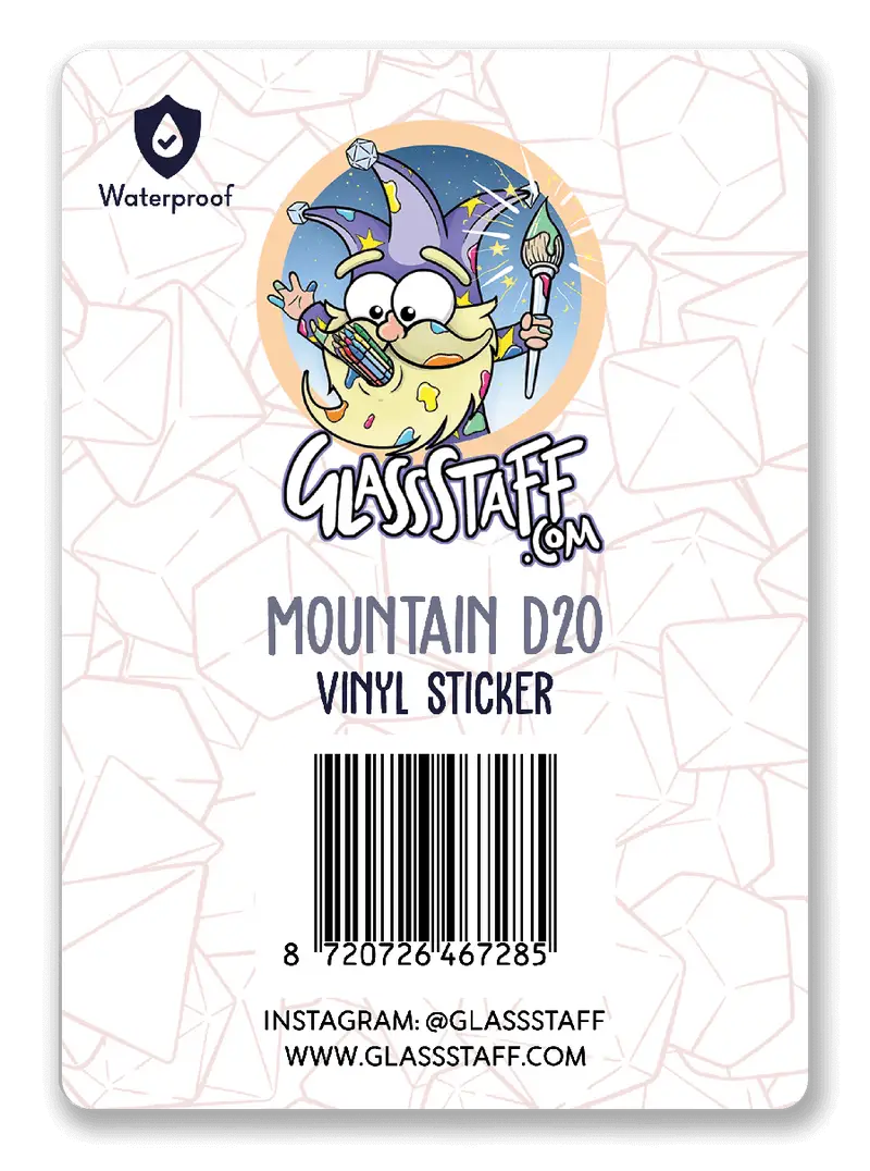 Sticker: Mountain D20 - Glassstaff - Accessories