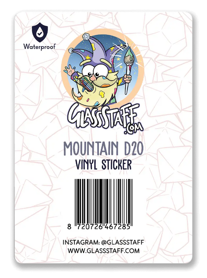 Sticker: Mountain D20 - Glassstaff - Accessories