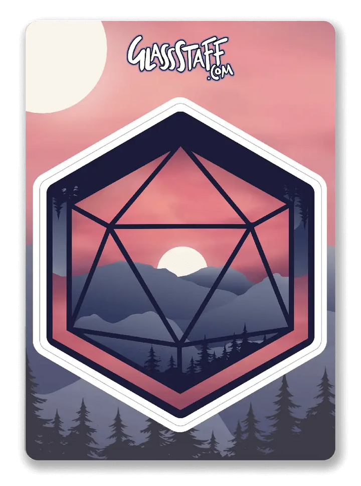 Sticker: Mountain D20 - Glassstaff - Accessories