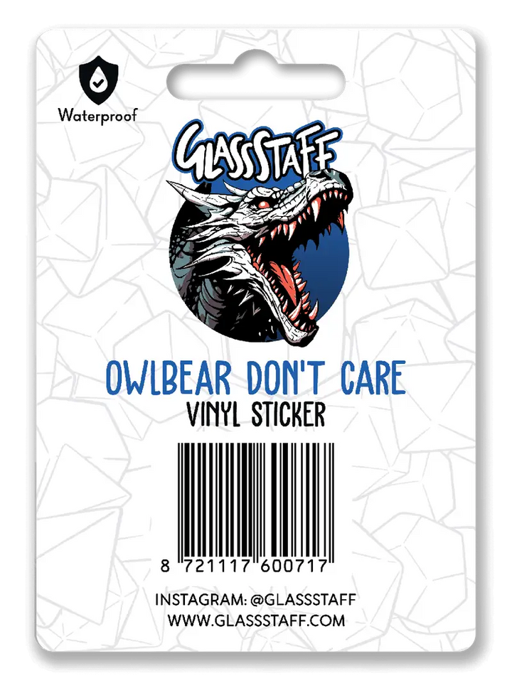 Sticker: Owlbear Don’t Care - Glassstaff - Accessories