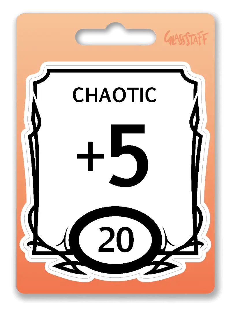 Sticker: Stat Block - Chaotic - Glassstaff - Accessories