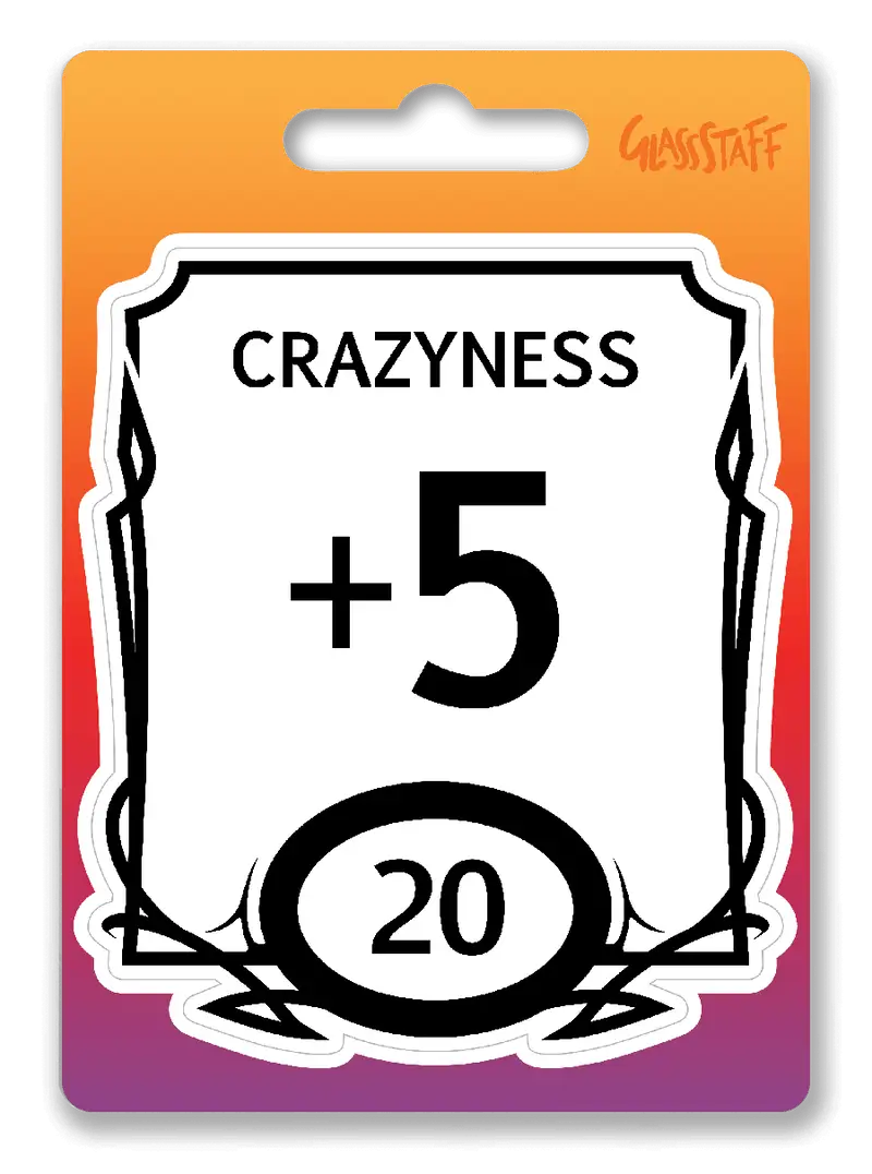 Sticker: Stat Block - Crazy - Glassstaff - Accessories