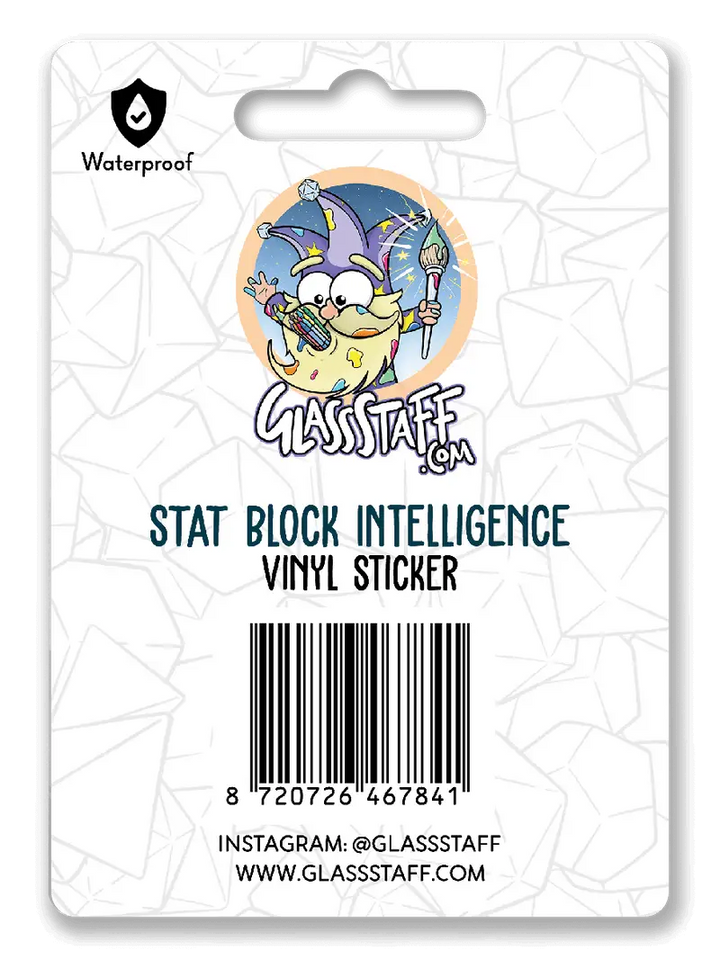 Sticker: Stat Block - Intelligence - Glassstaff - Accessories