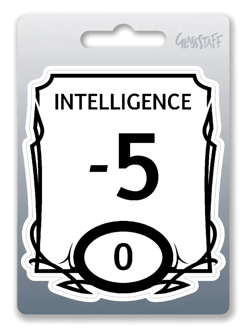 Sticker: Stat Block - Intelligence - Glassstaff - Accessories