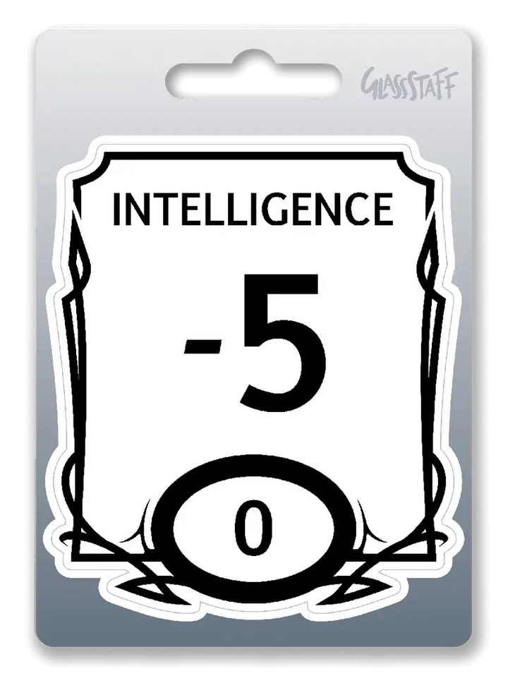 Sticker: Stat Block - Intelligence - Glassstaff - Accessories