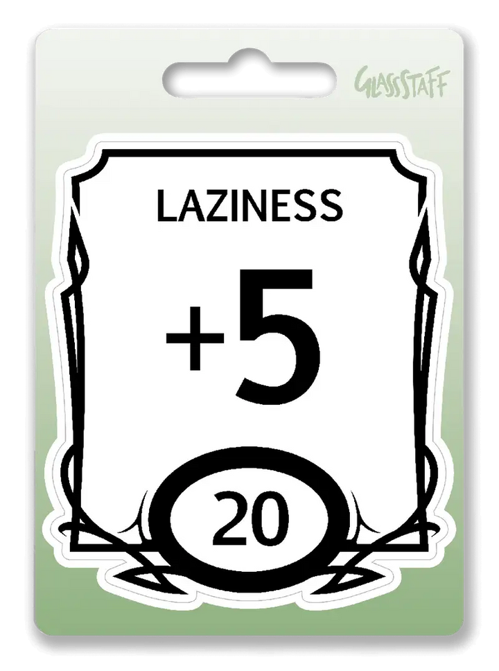 Sticker: Stat Block - Laziness - Glassstaff - Accessories