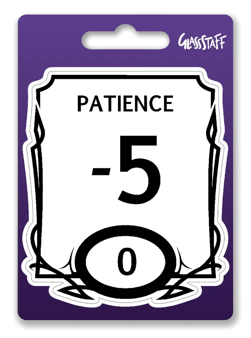 Sticker: Stat Block - Patience - Glassstaff - Accessories