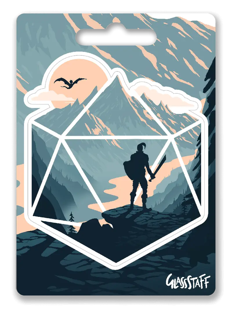 Sticker: The d20 Champion - Glassstaff - Accessories
