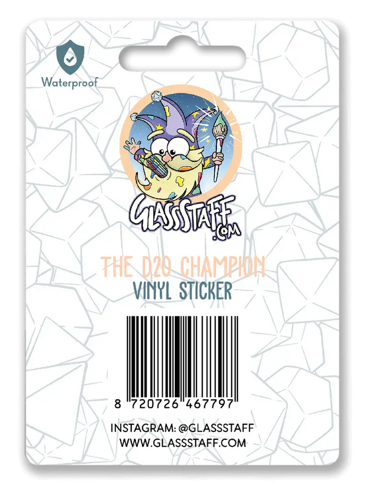 Sticker: The d20 Champion - Glassstaff - Accessories