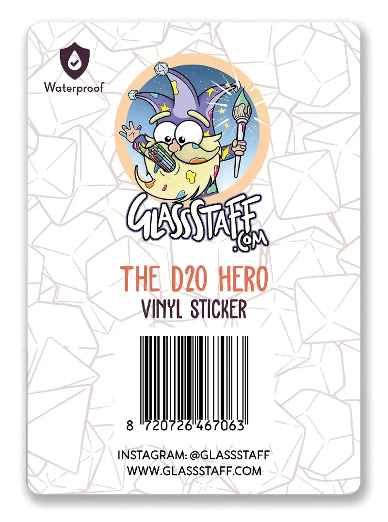 Sticker: The D20 Hero - Glassstaff - Accessories