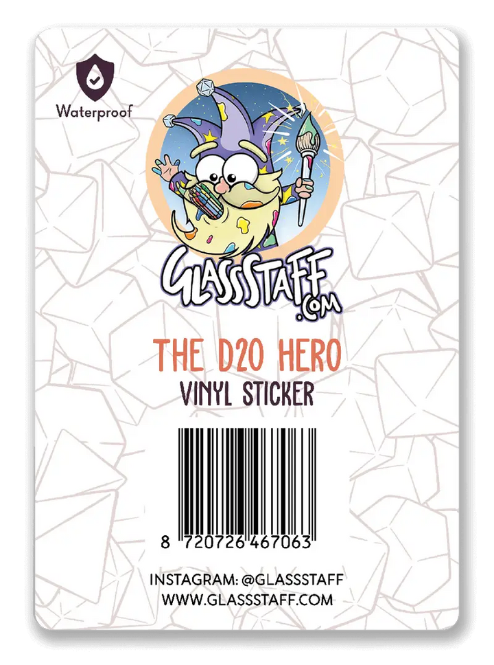 Sticker: The D20 Hero - Glassstaff - Accessories