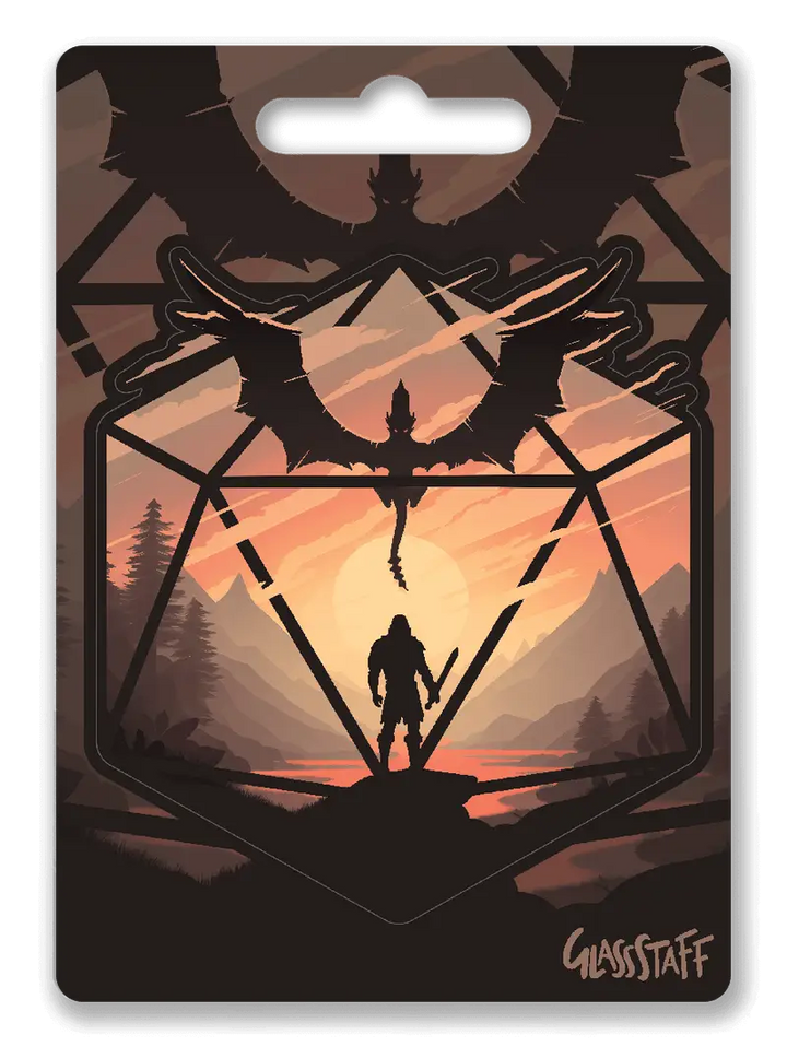 Sticker: The Staredown d20 - Glassstaff - Accessories