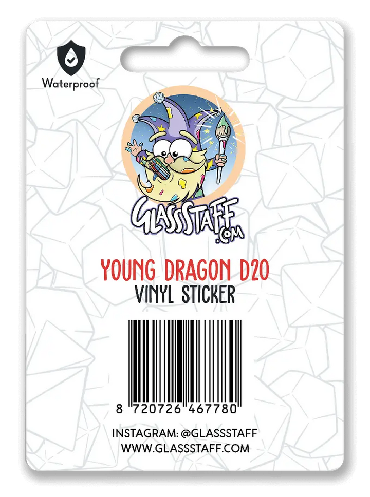Sticker: Young Dragon d20 - Glassstaff - Accessories