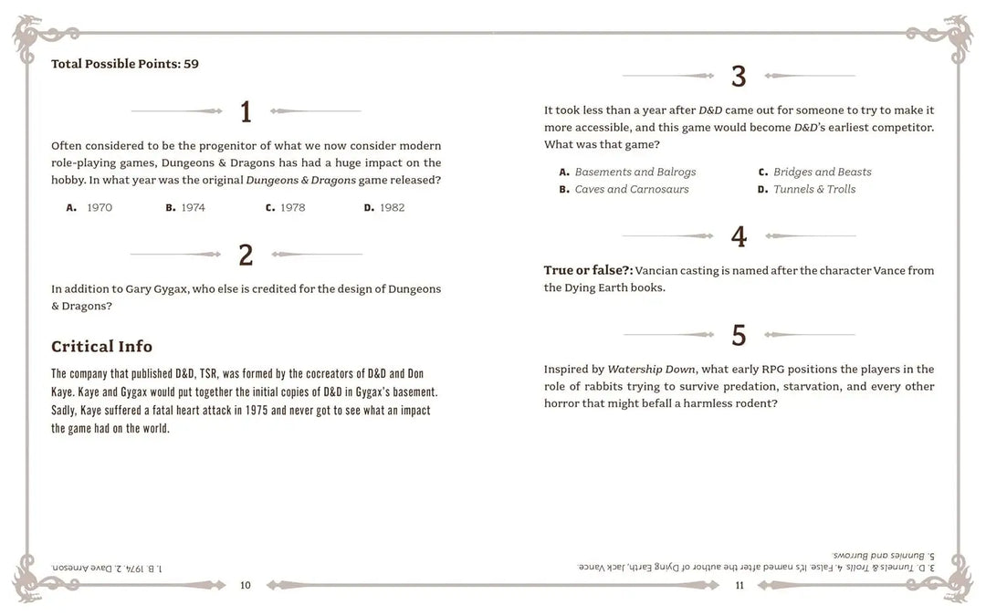 The Düngeonmeister Book of RPG Trivia (EN) - Adams Media - Roleplaying Games