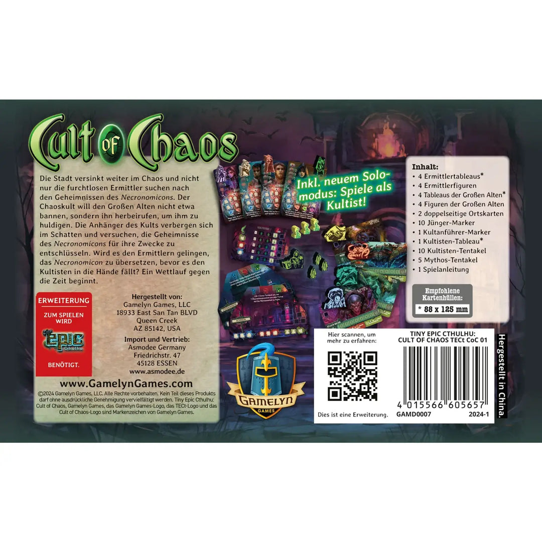 Tiny Epic: Cthulhu - Cult of Chaos (DE) - Gamelyn Games - Board Games