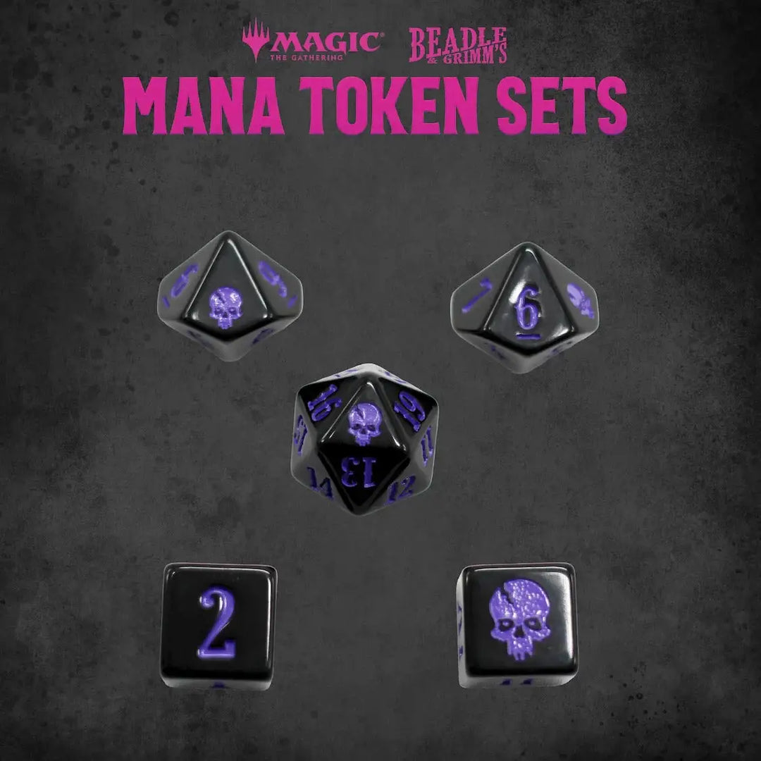 Token Set: Magic the Gathering - Mana - Black - Beadle & Grimm - Accessories