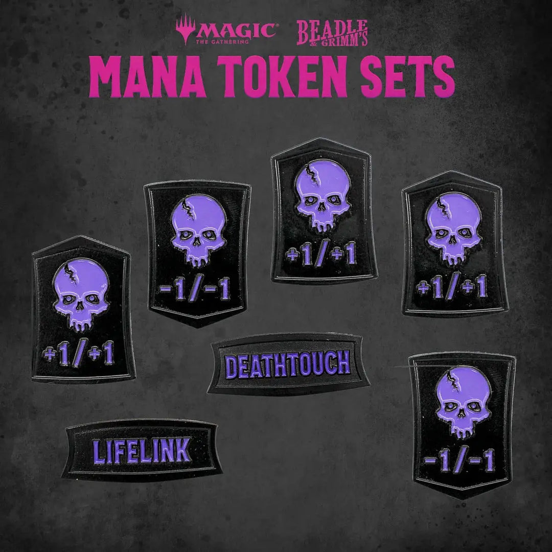 Token Set: Magic the Gathering - Mana - Black - Beadle & Grimm - Accessories
