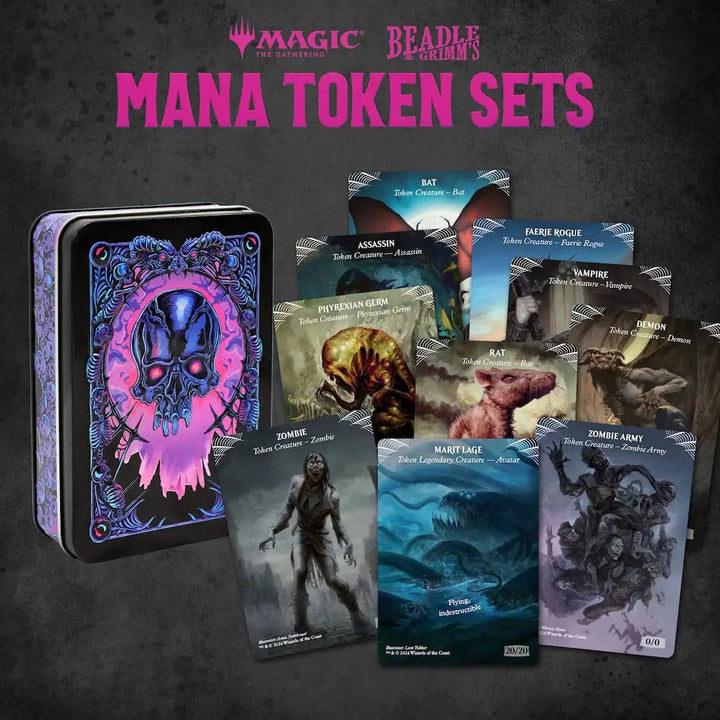 Token Set: Magic the Gathering - Mana - Black - Beadle & Grimm - Accessories