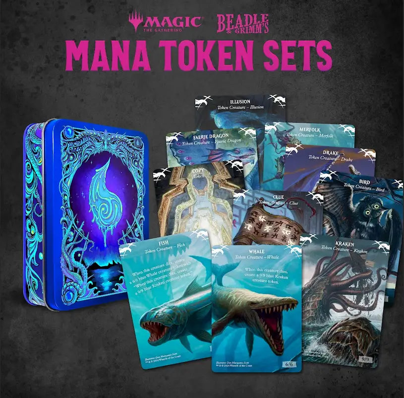 Token Set: Magic the Gathering - Mana - Blue - Beadle & Grimm - Accessories