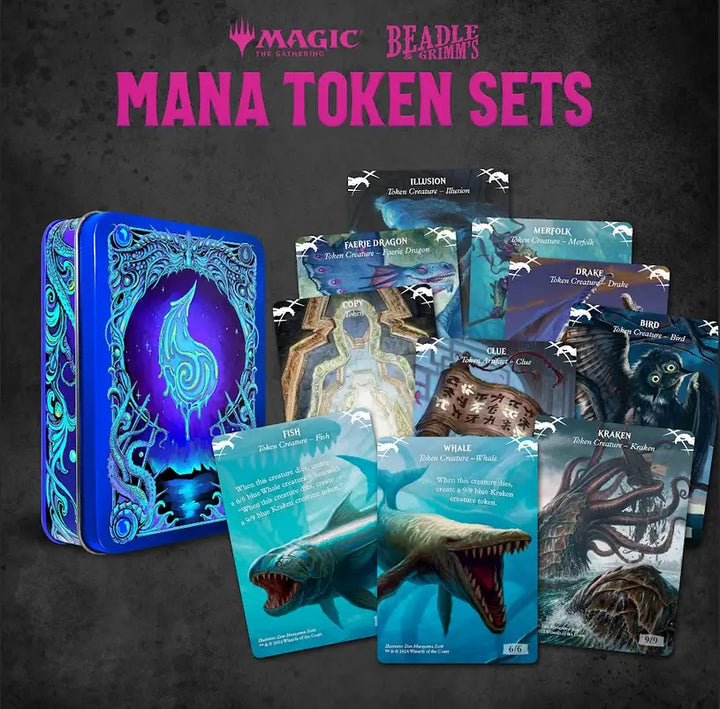 Token Set: Magic the Gathering - Mana - Blue - Beadle & Grimm - Accessories