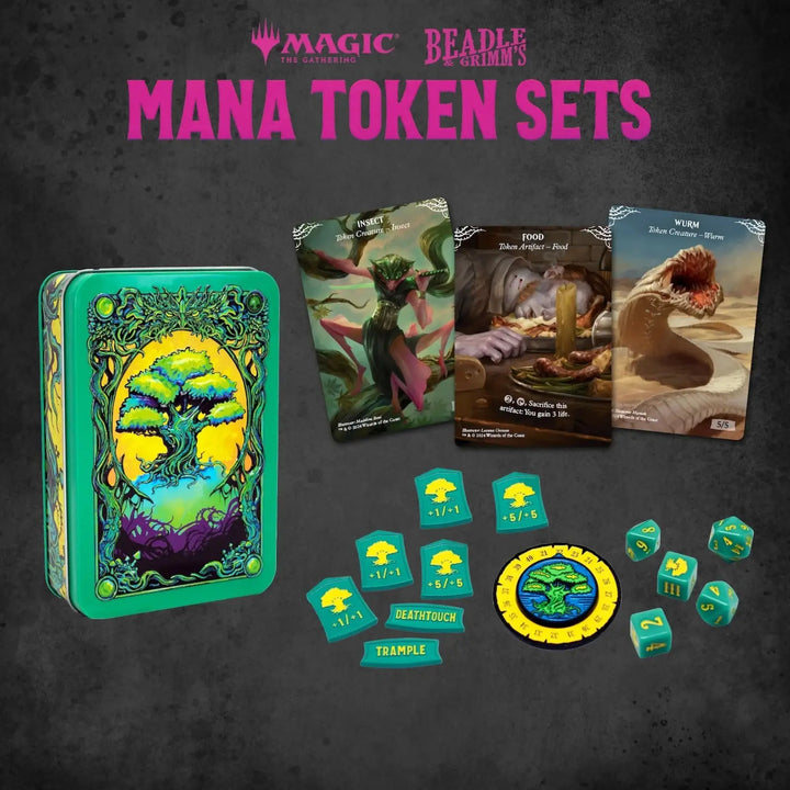 Token Set: Magic the Gathering - Mana - Green - Beadle & Grimm - Accessories